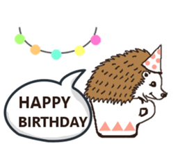 Easy to use sticker of Hedehog [English] sticker #10596663