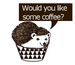 Easy to use sticker of Hedehog [English] sticker #10596664
