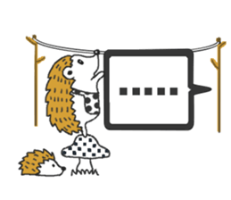 Easy to use sticker of Hedehog [English] sticker #10596667