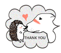 Easy to use sticker of Hedehog [English] sticker #10596669