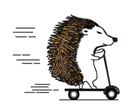 Easy to use sticker of Hedehog [English] sticker #10596675