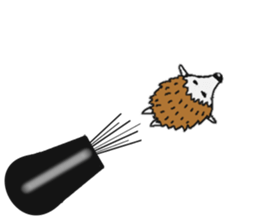 Easy to use sticker of Hedehog [English] sticker #10596676