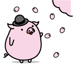 Hat pig 4 sticker #10597656