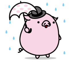 Hat pig 4 sticker #10597663