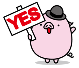 Hat pig 4 sticker #10597666