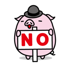 Hat pig 4 sticker #10597667