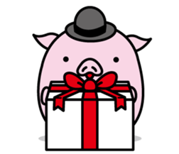 Hat pig 4 sticker #10597668