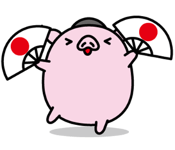 Hat pig 4 sticker #10597670