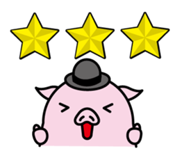 Hat pig 4 sticker #10597673