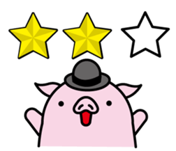 Hat pig 4 sticker #10597674