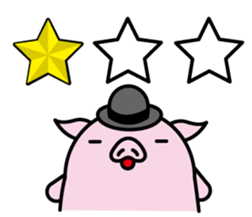 Hat pig 4 sticker #10597675