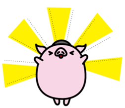 Hat pig 4 sticker #10597678
