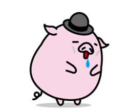 Hat pig 4 sticker #10597680