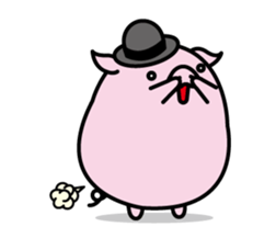 Hat pig 4 sticker #10597681