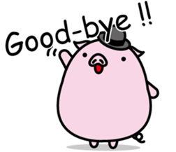 Hat pig 4 sticker #10597682