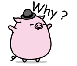 Hat pig 4 sticker #10597683