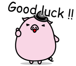 Hat pig 4 sticker #10597684