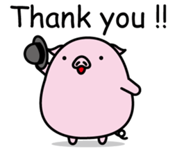 Hat pig 4 sticker #10597685