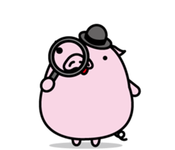 Hat pig 4 sticker #10597687