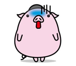 Hat pig 4 sticker #10597688