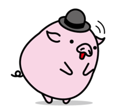 Hat pig 4 sticker #10597691