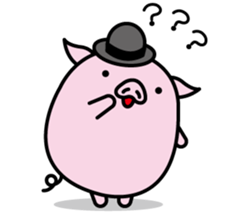 Hat pig 4 sticker #10597692