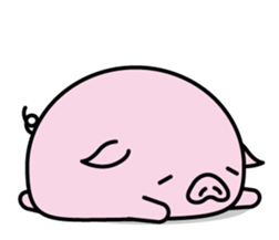 Hat pig 4 sticker #10597693