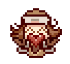 8-bit coffee girl sticker #10598459