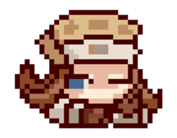 8-bit coffee girl sticker #10598460