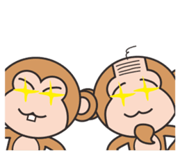 Monkey and his father sticker #10598536