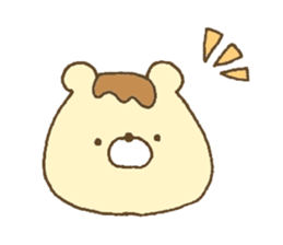 Bear resembling a pudding 2 sticker #10601457
