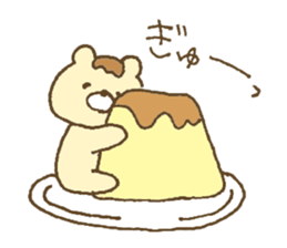 Bear resembling a pudding 2 sticker #10601471