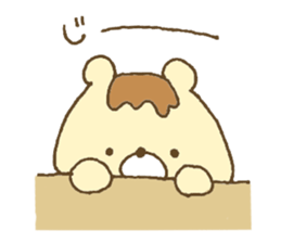 Bear resembling a pudding 2 sticker #10601472