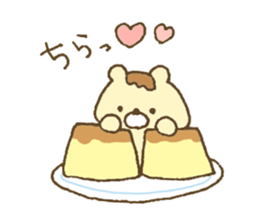 Bear resembling a pudding 2 sticker #10601475