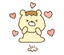 Bear resembling a pudding 2 sticker #10601479
