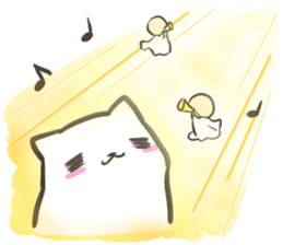 a white Shiba Inu who lives next door sticker #10602884