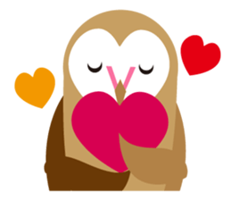 Heart Owl sticker #10602930