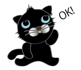 The black cat name is Bob sticker #10604937