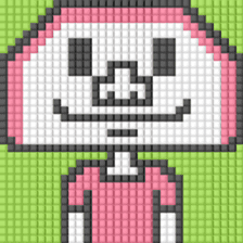 8-bit pixel Kamaboko boy sticker #10606176