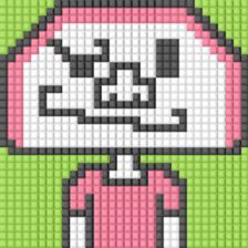 8-bit pixel Kamaboko boy sticker #10606178