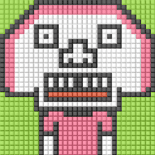 8-bit pixel Kamaboko boy sticker #10606180