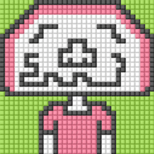 8-bit pixel Kamaboko boy sticker #10606181