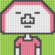 8-bit pixel Kamaboko boy sticker #10606183