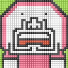 8-bit pixel Kamaboko boy sticker #10606188