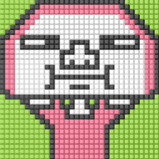 8-bit pixel Kamaboko boy sticker #10606195