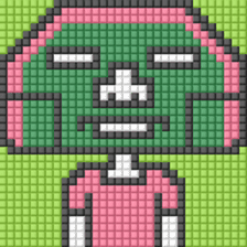 8-bit pixel Kamaboko boy sticker #10606196