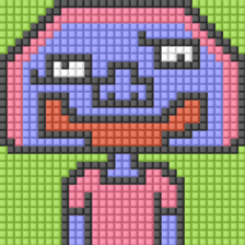 8-bit pixel Kamaboko boy sticker #10606201