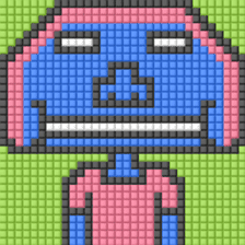 8-bit pixel Kamaboko boy sticker #10606203