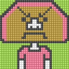 8-bit pixel Kamaboko boy sticker #10606204