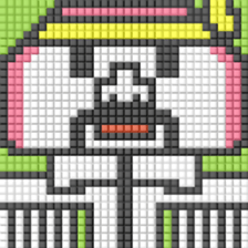 8-bit pixel Kamaboko boy sticker #10606208